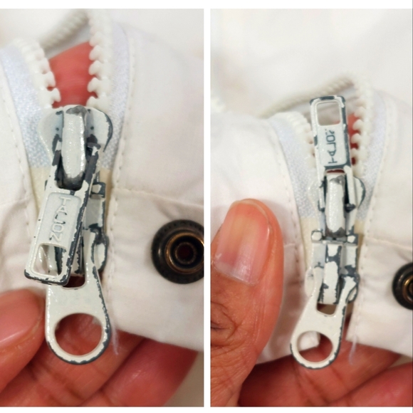 London Fog Vintage White Multicolor Geometric Jacket - Picture 10 of 14